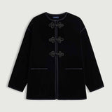 SOEUR Lutetia velour jakke - sort