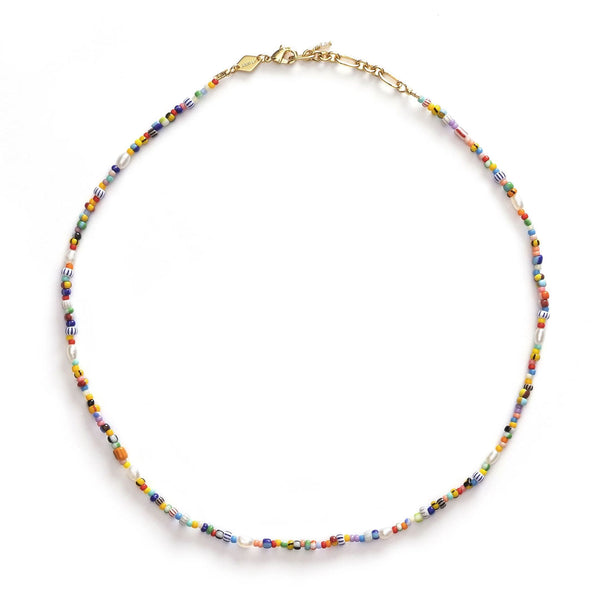 ANNI LU Petit Alaia halskæde - multifarvede glasperler