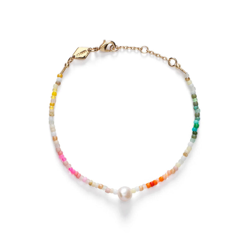 ANNI LU Rainbow Nomad armbånd - multicolor perler