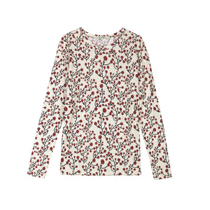 APOF Cinna langærmet T-Shirt - Red Berries print *