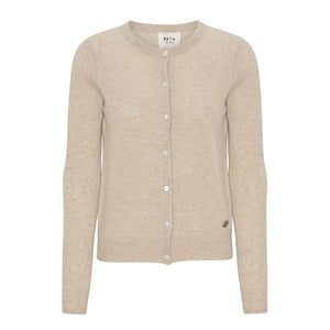 BETA STUDIOS Alice Classic cashmere cardigan - Sand melange
