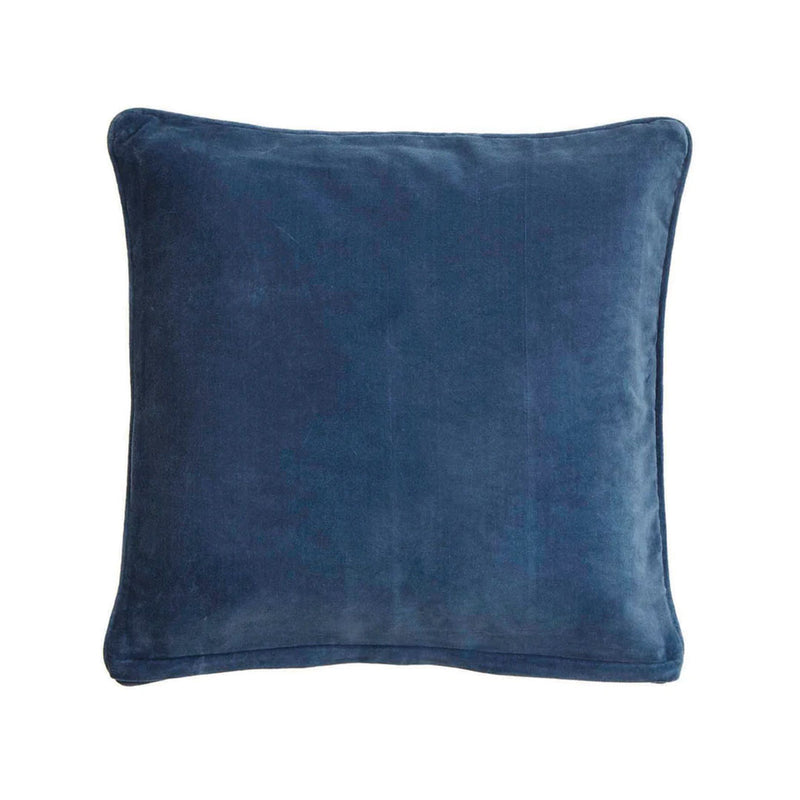 BUNGALOW Velvet cushion 50x50 - china blue