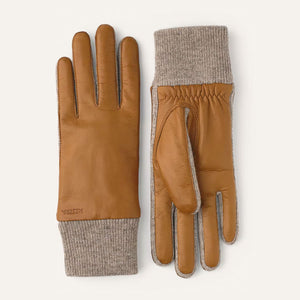 HESTRA Jeanne 14860 skind handsker - cork brune