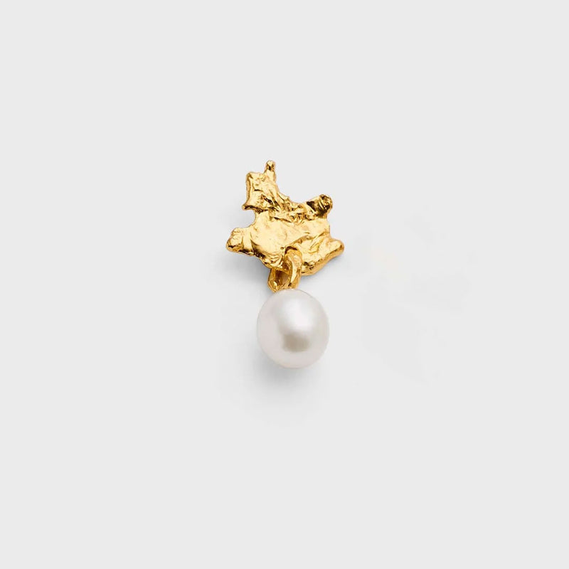 LEA HOYER Oda ørering - guld med perle