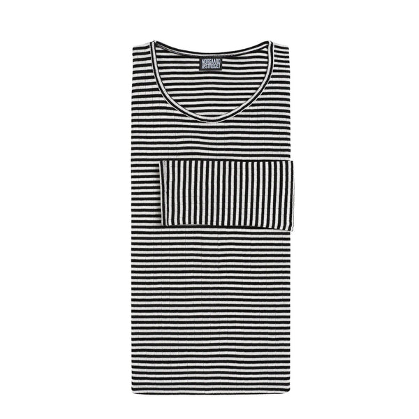 NØRGAARD PÅ STRØGET smalstribet #101 bluse - Fine Stripe sort /ecru