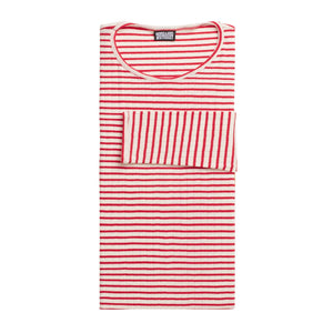 NØRGAARD PÅ STRØGET stribet #101 bluse - NPS Stripe Ecru/rød