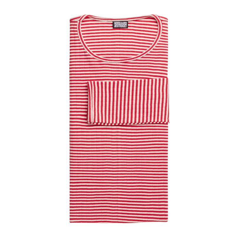 NØRGAARD PÅ STRØGET smalstribet #101 bluse - Fine Stripe rød/ecru