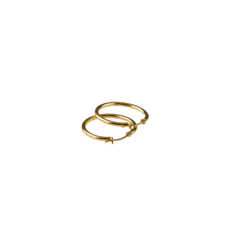 PICO Basic Medium Hoop øreringe - guld
