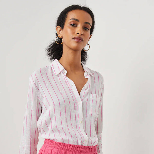 RAILS Charli skjorte - pink pineapple stripe