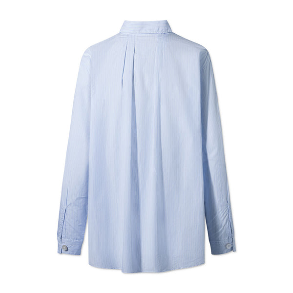 RUE DE TOKYO Shelby Fame skjorte - light blue / white stripe